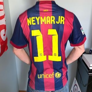 Authentic Nike Barcelona Neymar Jr Soccer Jersey
